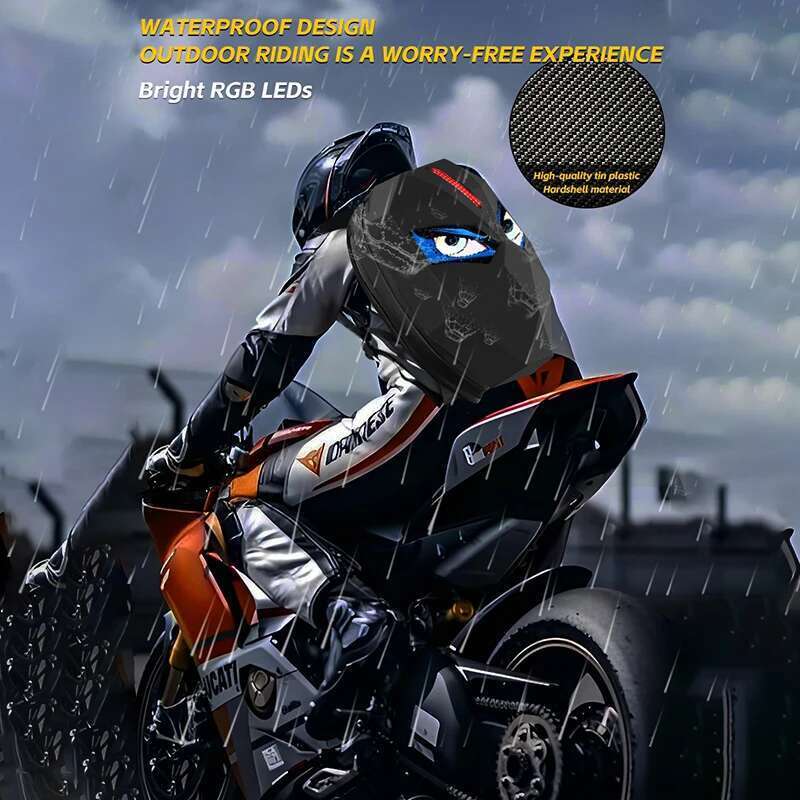 LED Knight Hard Shell DIY Luminous Eye Men's And Women's Outdoors Helmets Business Travel Waterproof Laptop Backpack