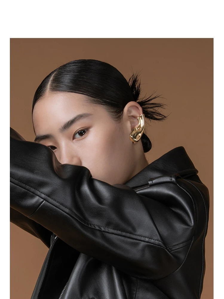 Punk Vintage Half Ear Contour Metal Ear Clip Stud Earrings For Women girls Ear Bones Clip Fashion Earring Jewelry Gift 250610