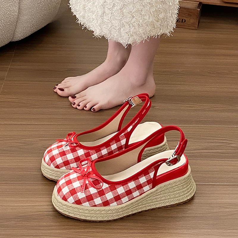 Ddmysports Summer New Style Woven High End Closed Toe Mary Jane Thick Soled Sandals Fisherman Shoes Outdoor Shoes