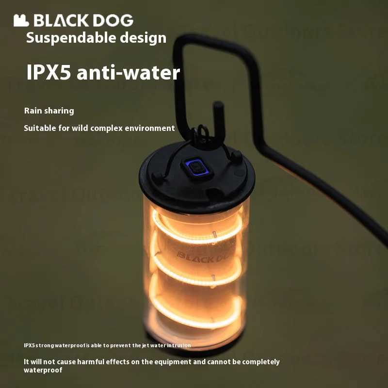 Naturehike BLACKDOG Glow-in-the-Dark Multi-Function Pocket Flashlight Outdoor Camping Light Splashproof Detachable Flashlight W250613