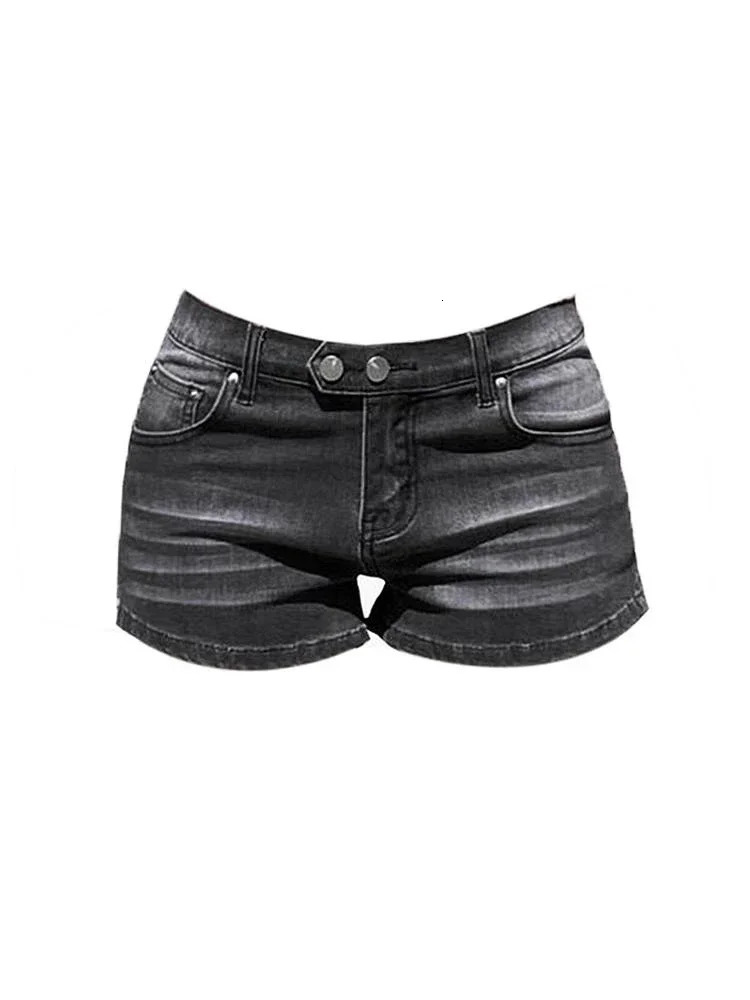 Vintage Sexy Low Waist Mini Denim Shorts Women Streetwear Summer 2000s 90s Y2k Jeans Shorts Harajuku Cowboy Short Pants Clothes 250613
