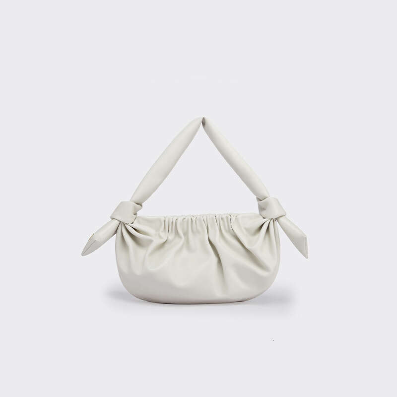 Design Underarm Handbag Shoulder Bag Mini bag Cowhide Versatile Pleated Genuine Leather Bow