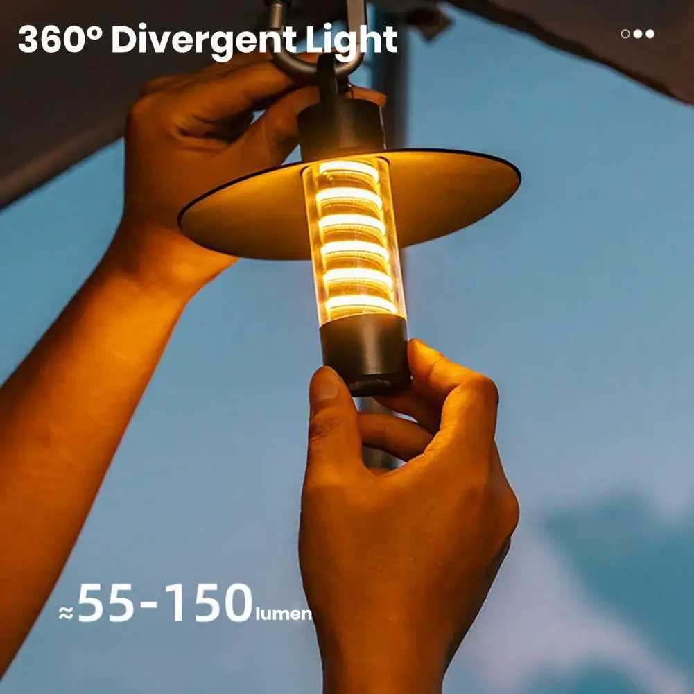 Safe Camping Light Super Bright LED Camping Lantern for Hiking Fishing Emergencies Dimmable Waterproof Rechargeable Tent Light W250613