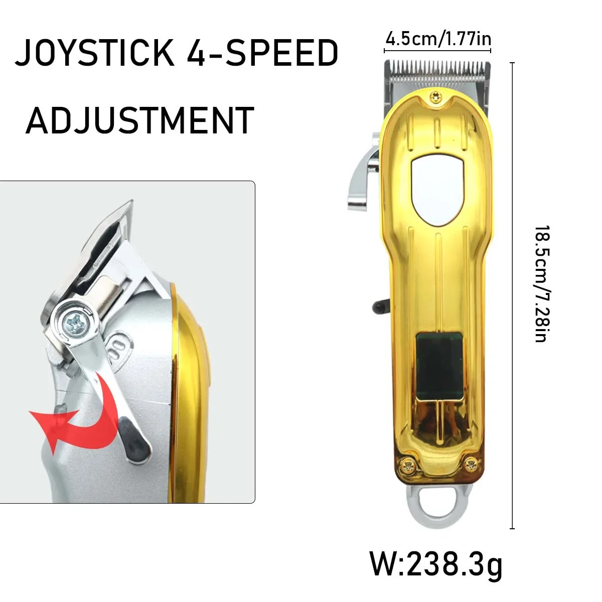 10W Mens Hair Clipper High Power LED Display Low Noise Cordless USB Interface Hair Cutting Machine Professional Barber Machines 250612