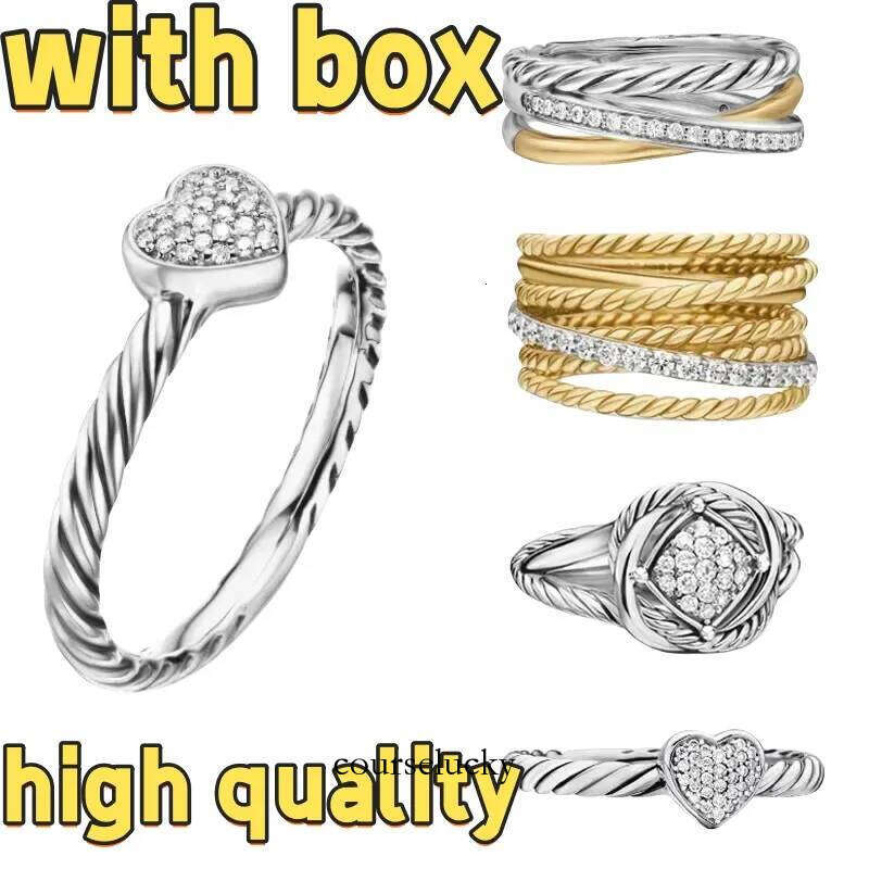 Rings Women Jewelry Designer Band Rings Couple Twisted X Ring Heart Shaped Retro Dias Ring Sier Pearl Rings Wedding Party Gifts Mvn888 Davidlys Yurmanlys 85B
