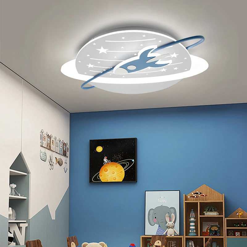 Modern LED Ceiling Light for Childrens Room Eye Protection Ceiling Light for Boys and Girls Creative Rocket Creative Cartoon Planet Light XJ2500613