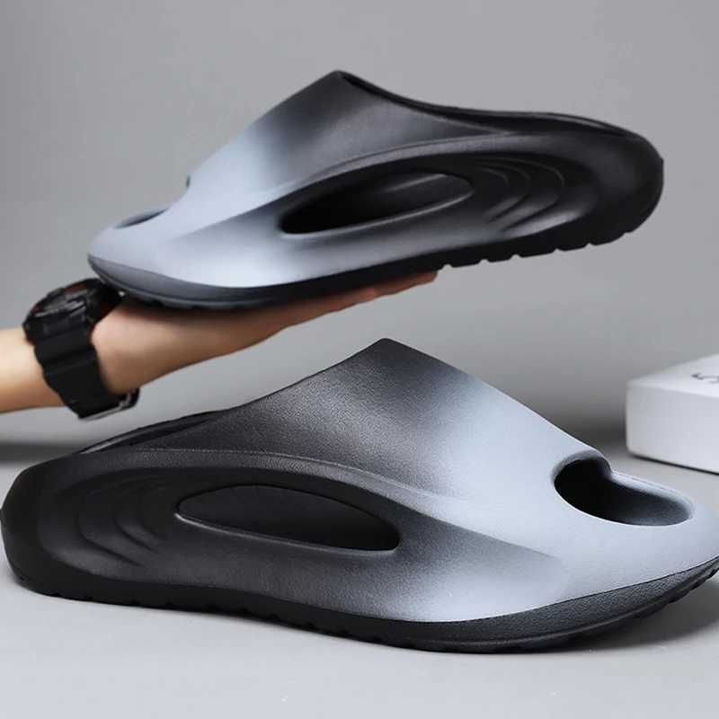 Shevalues New Hollow Women Sandals Platform Soft Comfy Beach Shoes Unisex Sports Slippers Non-Slips Shower Slides Men Slippers Z250614