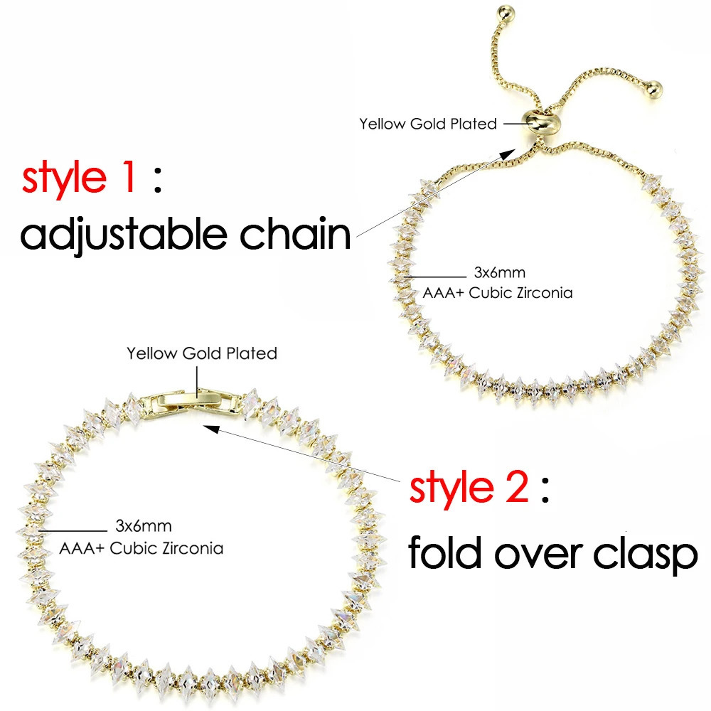 Dainty Tennis Bracelet for Women Silver Color Sparkling Cubic Zircon Stackable Chain Crystal Banquet Wedding Jewelry H085 250610