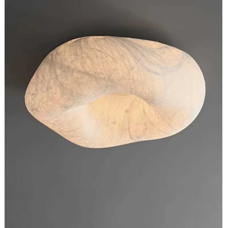 Wabi Sabi Cloud Handmade Imitation Silk Ceiling Light Living Room Entrance Hallway Light Japanese Design Bedroom and Study Light XJ2500613