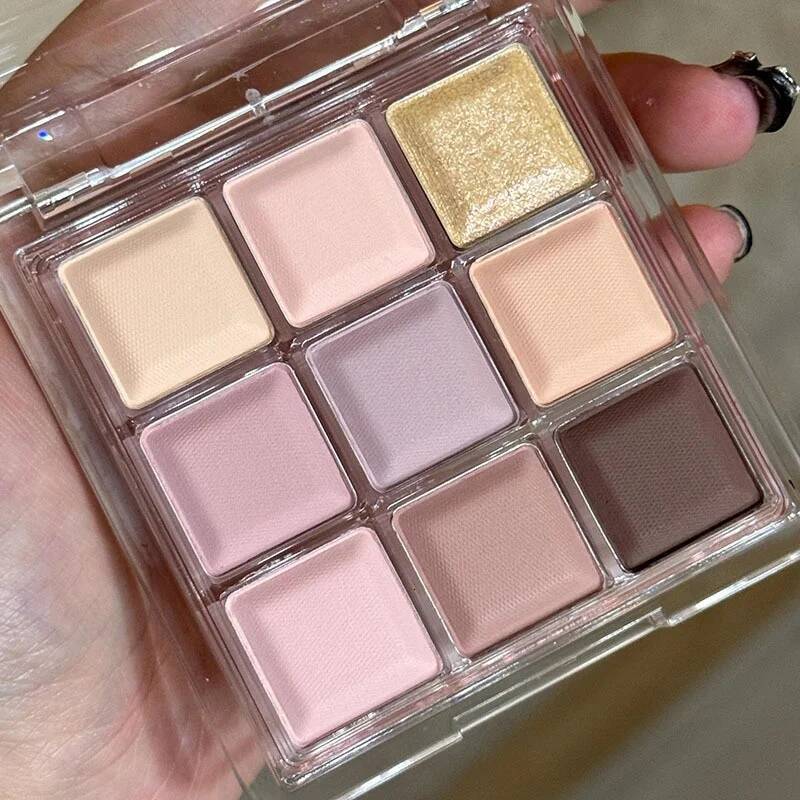 Black Pink Smoky Eye Shadow Pearlescent Matte Chocolate Eyeshadow Palette Long Lasting Eyes Base Shade Powder Cosmetics