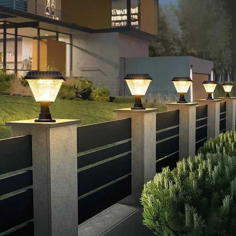 solar lights outdoor Timed Solar LED outdoor lighting Pillar Light IP65 LED Garden solar lamp Dimming RGB Solar lantern Sunlight W250613