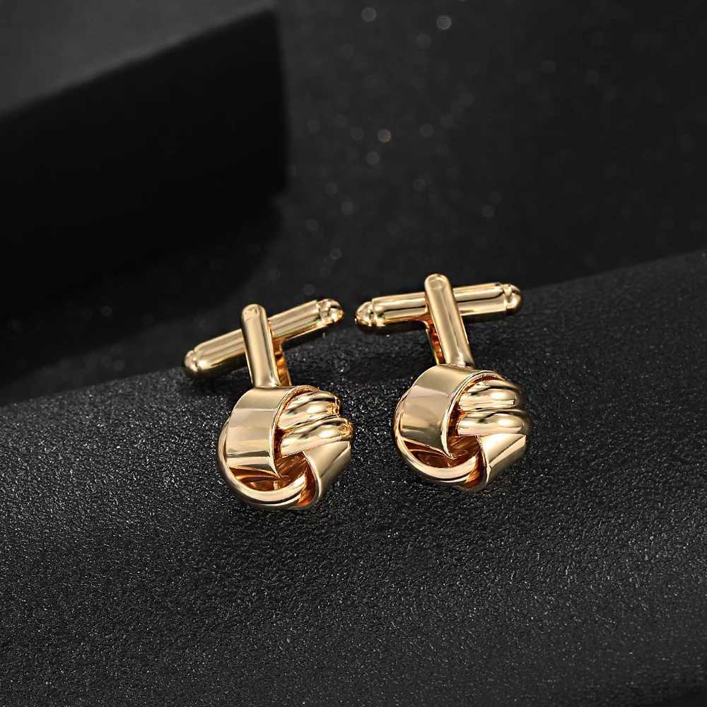 Mens Knot Cufflinks Gun Black Gold Silver Plated Cufflinks For Shirt Suit Tuxedo Blouse Accessories Jewelry XJ250614