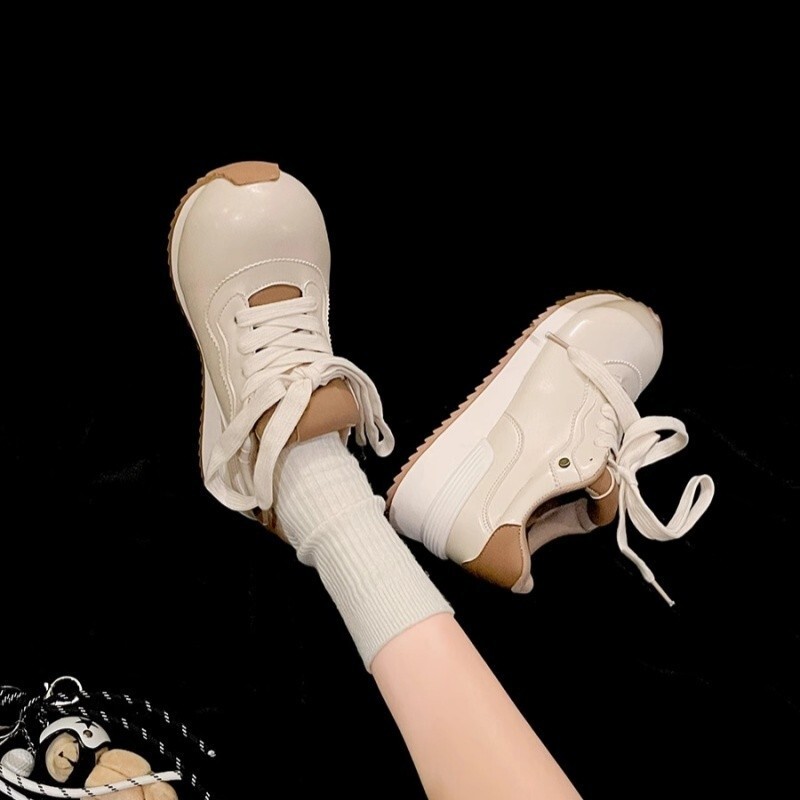 Ddmysports Spring New Thick Soled Agan Female Students Versatile Running Korean Style Casual Dad Sports Shoes For Women Outdoor Shoes