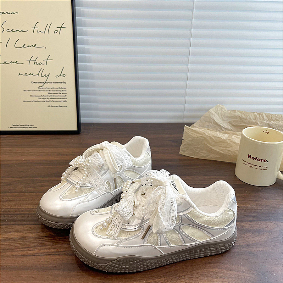 Ddmysports Ballet Style German Training For Women New Spring Summer Mesh Breathable White Shoes To Match Skirts Versatile Casual Sneakers Outdoor Shoe