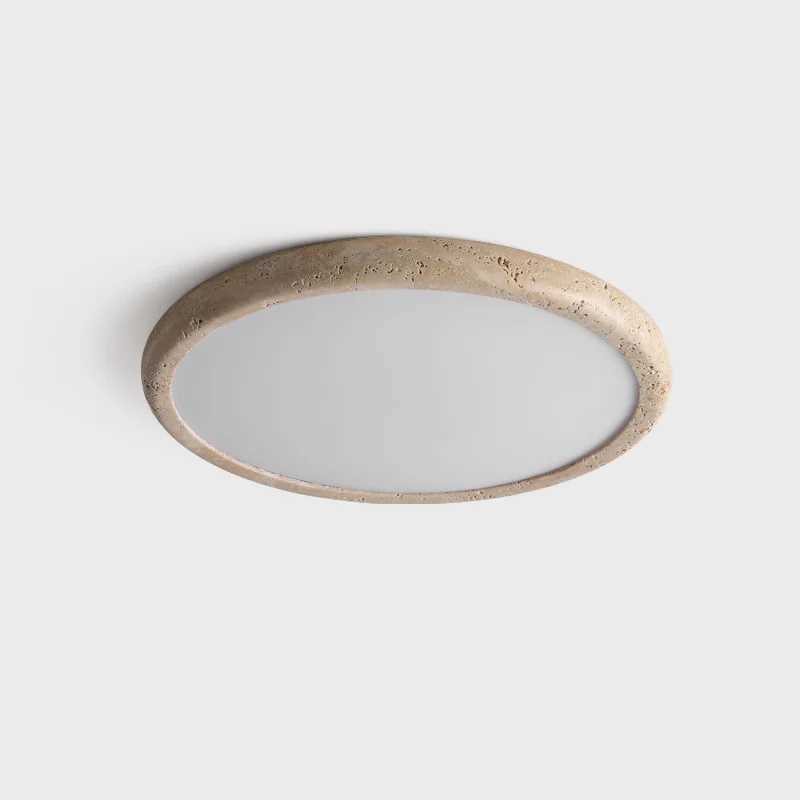 Retro Wabi Sabi Ceiling Light Round Shape Natural Yellow Cave Stone Light Art Decoration Bedroom Living Room Restaurants LightXJ2500613