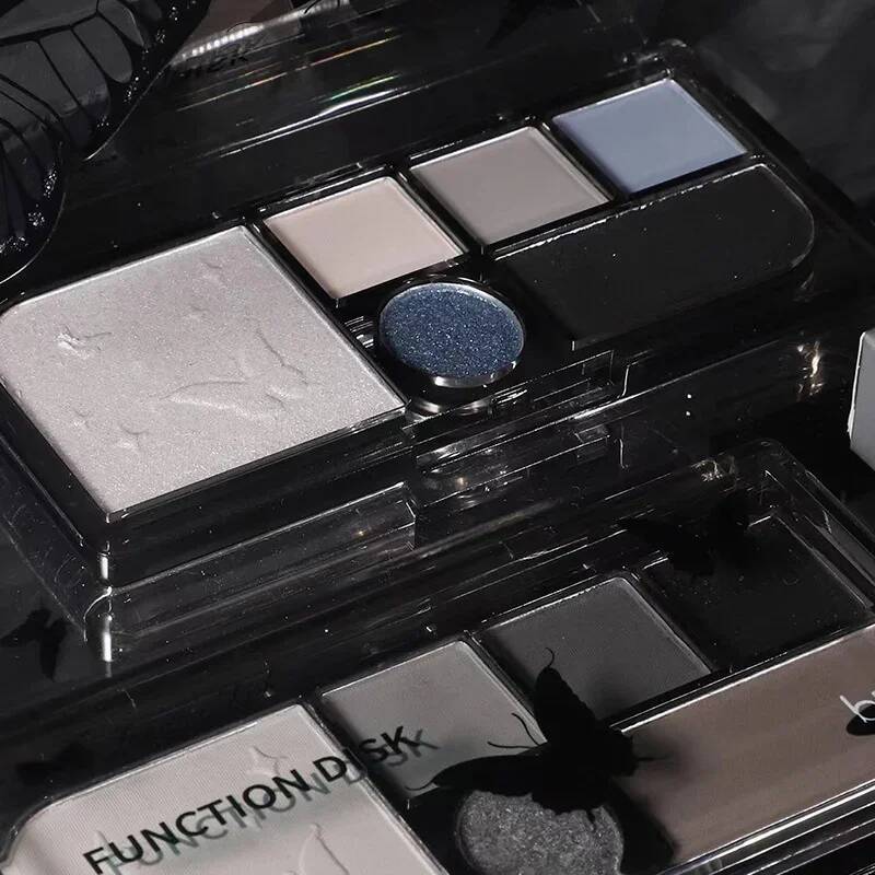 6 Color Black y Eyeshadow Pallets Face Matte Contour Blush Powder All-in-One Makeup Pigments Shimmer Women Cosmetics Korean