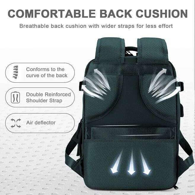 Men's Business Laptop Large Capacity Expansion Hiking Cabin Airplane Travel Backpack 40X20x25 Women's Bag Wate