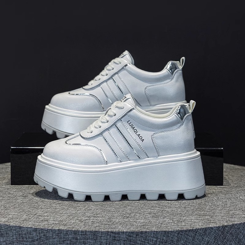 Ddmysports Thick Sole Platform British Style Spring New Lightweight Versatile Petite Casual Height Increasing German Training Shoes Outdoor Shoes