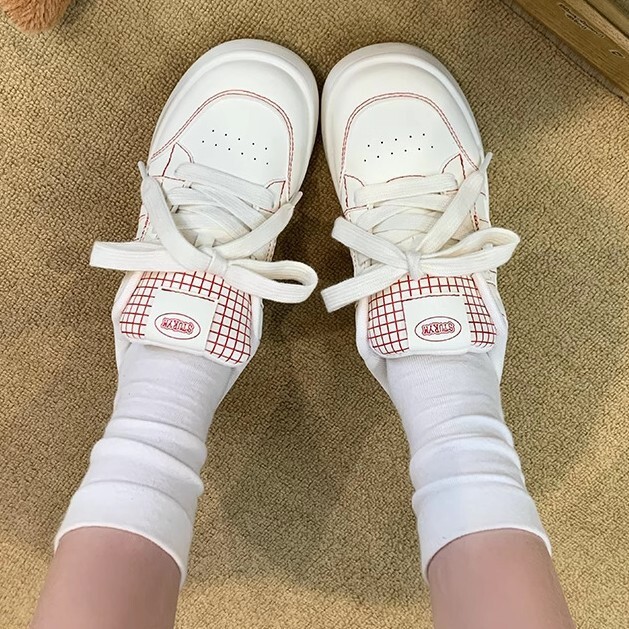 Ddmysports Platform White Sneakers For Women New Spring Niche Bread Sports Casual Canvas Shoes Outdoor Shoes