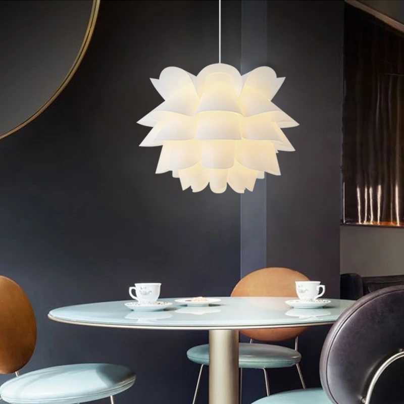 Lotus Chandelier Ceiling Pendant Lampshade DIY Puzzle Lights Modern Lamp Shade for North European Style Room XJ2500613