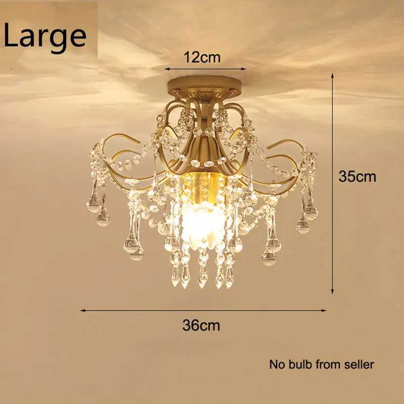 European Crystal Ceiling Lamp Modern Living Room Bedroom Decorative Lights Gold Hotel Villa Corridor Household Lighting Fixture XJ2500613