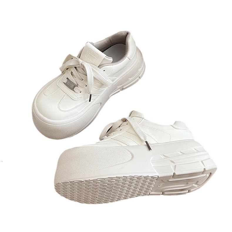 Ddmysports Women S Soft Comfortable New Spring Super Popular Thick Sole Platform Shoes Height Increasing Casual White Sneakers For Outdoor Shoes