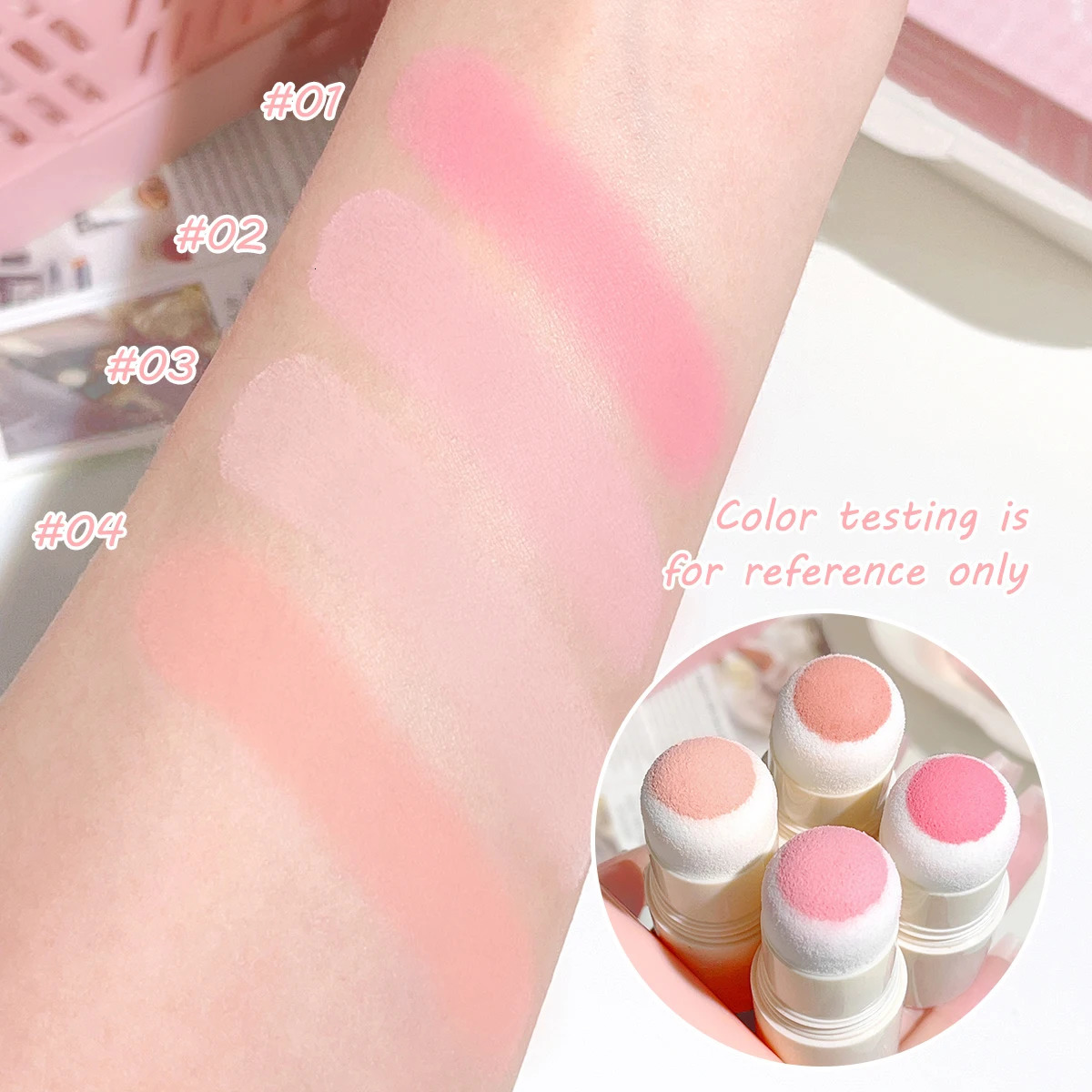 Blush Stick - Waterproof Natural Matte Medium coverage suitable for all skin tones natural saturated pink tone 250614