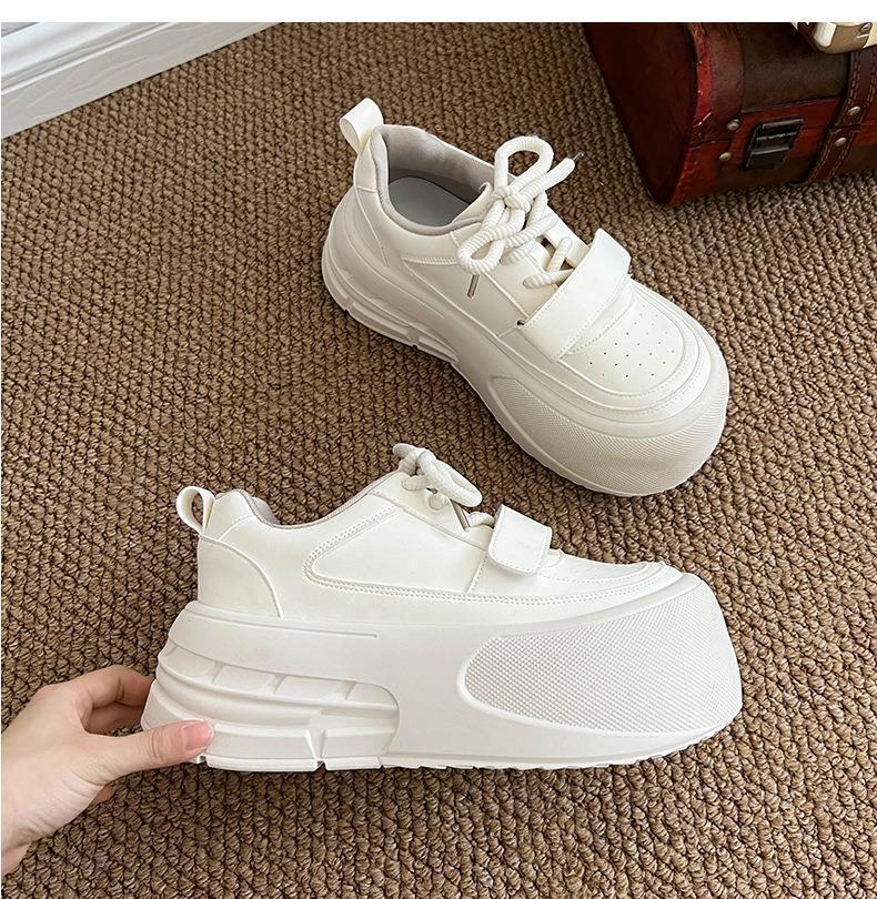 Ddmysports Platform Sole Versatile Height Increasing Thick Soled White Sneakers For Women New Spring Lightweight Sports Shoes Outdoor Shoes