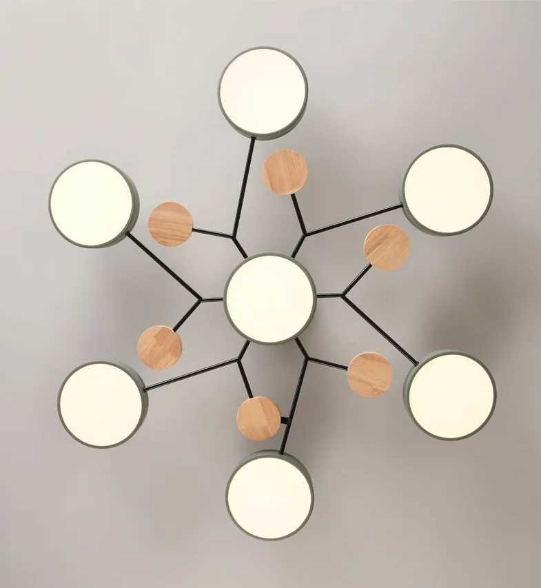 Lamp in the Living Room Household Macaron Hall Ceiling Lamp Bedroom Light Log Restaurant Lamps Nordic simplicity Ceiling LightXJ2500613