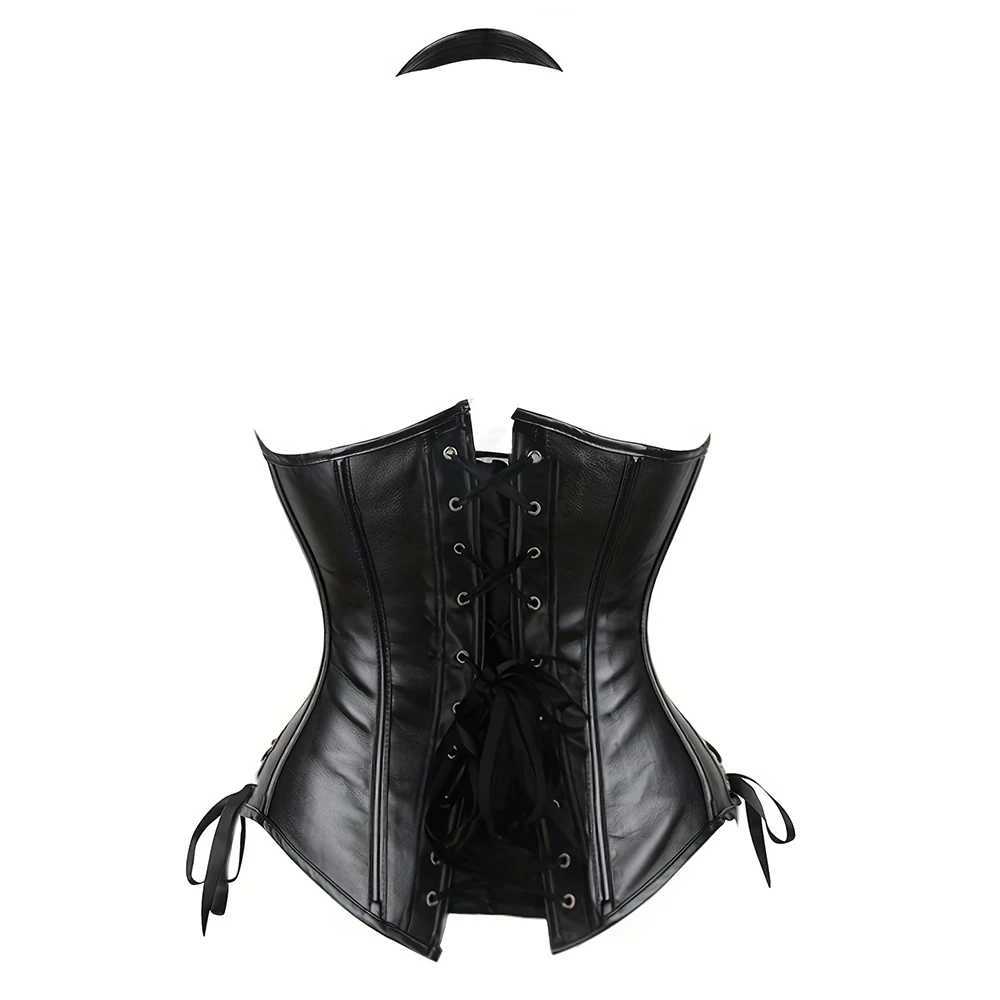 Fashion Womens Leather Corset Bustier Waist Sexy Waist Cincher for Body Shaping Gothic Bondage Lingerie XJ250614