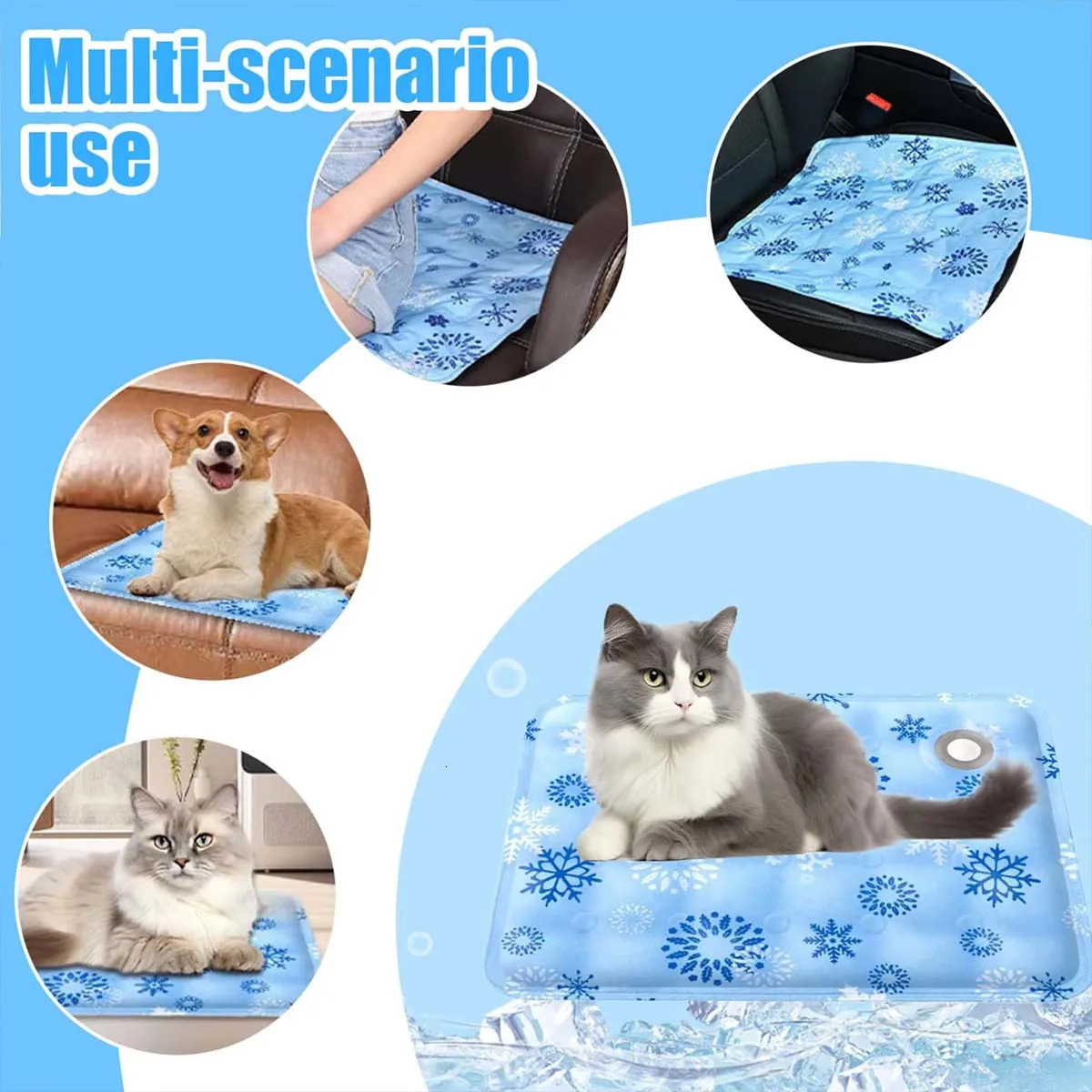 Pet Cooling Mat Dry Ice Pet Cool Pad Water Injection Cooling Dog Beds Keep Your Pet Cool Waterproof Wear Resistant For Dogs Cats 250614
