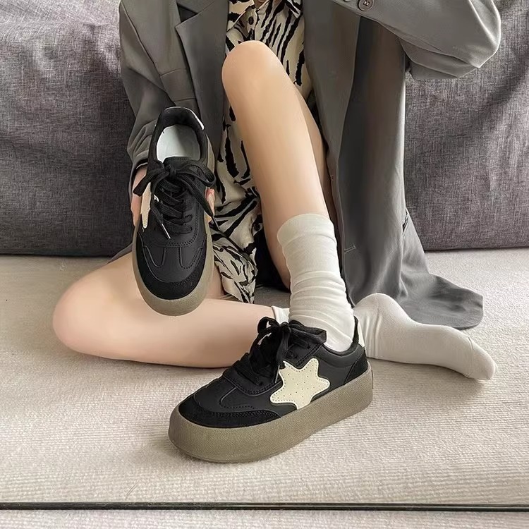 Ddmysports Dexun Women S New Spring And Autumn Thick Soled White Agan Shoes Versatile Casual Sports Sneakers Outdoor Shoes