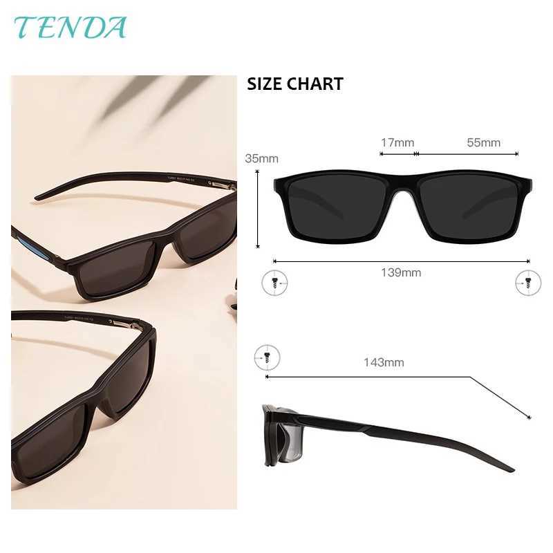 TR90 Men Women Rectangle Full Rim Spectacle With Spring Hinge Magnetic Clip-On Polarized Sunglasses For Prescription Lenses Z250614