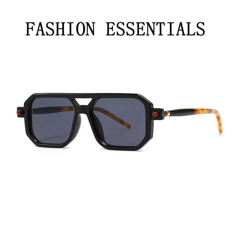 Retro Fashion Square Frame Sunglasses For Men Women Blue Light Blocking Shades UV400 Sun Glasses Vintage Decorative Sun Glasses Z250614