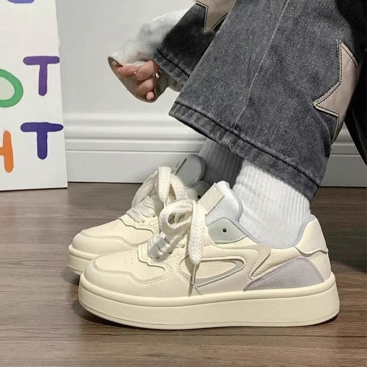 Ddmysports Thick Soled Lightweight White Sneakers For Women New Summer Student Versatile Ins Niche Casual Board Shoes Outdoor Shoes