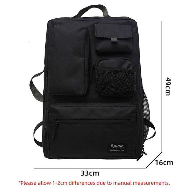 Men Women Travel Laptop Bag Large Capacity Casual Trip Schoolbag Multi-Pocket Nylon School Backpack For Student Female