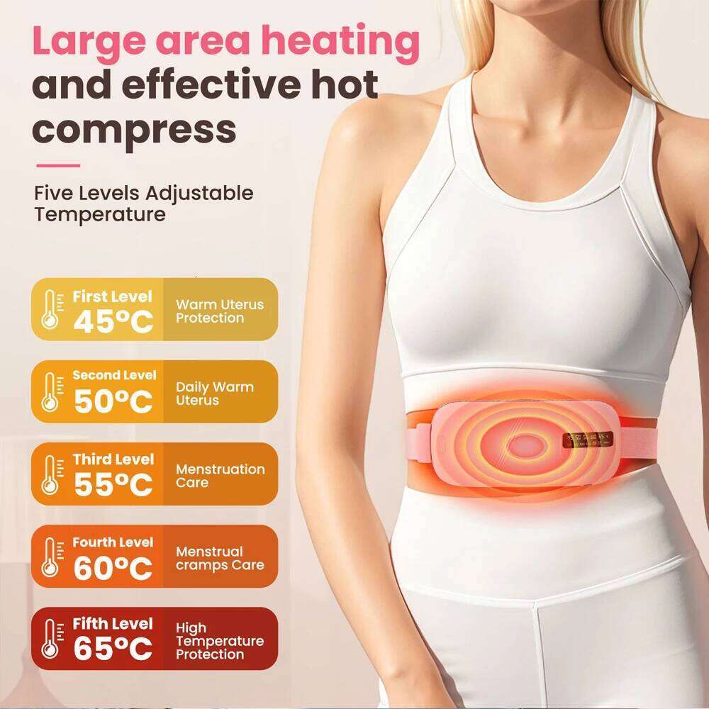 Portable Heating Pad Electric Belt Device Bloating Stoh Pain Abdominal Waist Massager Gifts For Women And Girl
