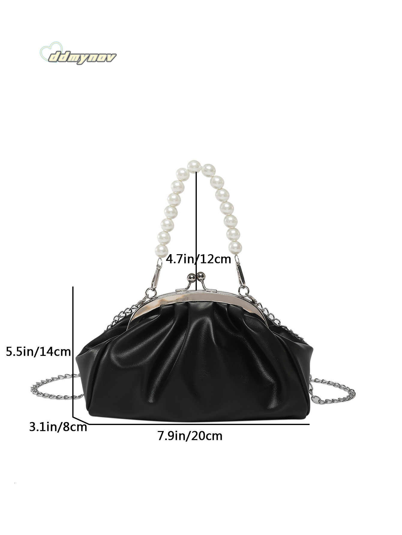 5.1 Bestselling Pearl Handbag Women's 2025 New Niche Pleated Chain Crossbody Bag Compact Quality ddmynov