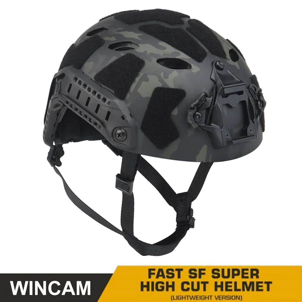 Tactical Fast Airsoft Helmet Lightweight SF Super High Cut Hunting Shooting Wargame Protective Outdoor Sport Cycling Gear 250611