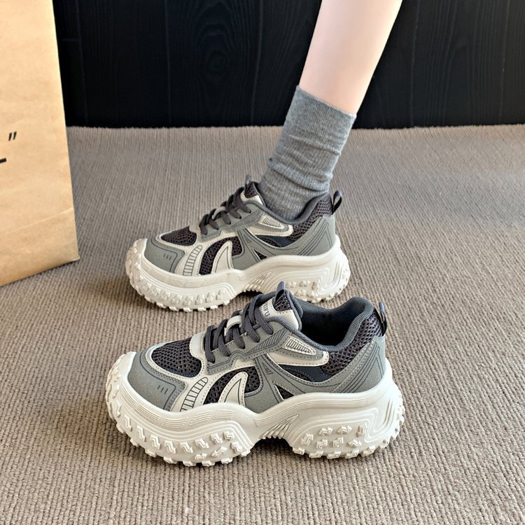 Ddmysports Platform Dad Sneakers For Women Ins Style Spring New Height Increasing Slimming Breathable S Shoes Versatile Casual Sports Outdoor Shoes