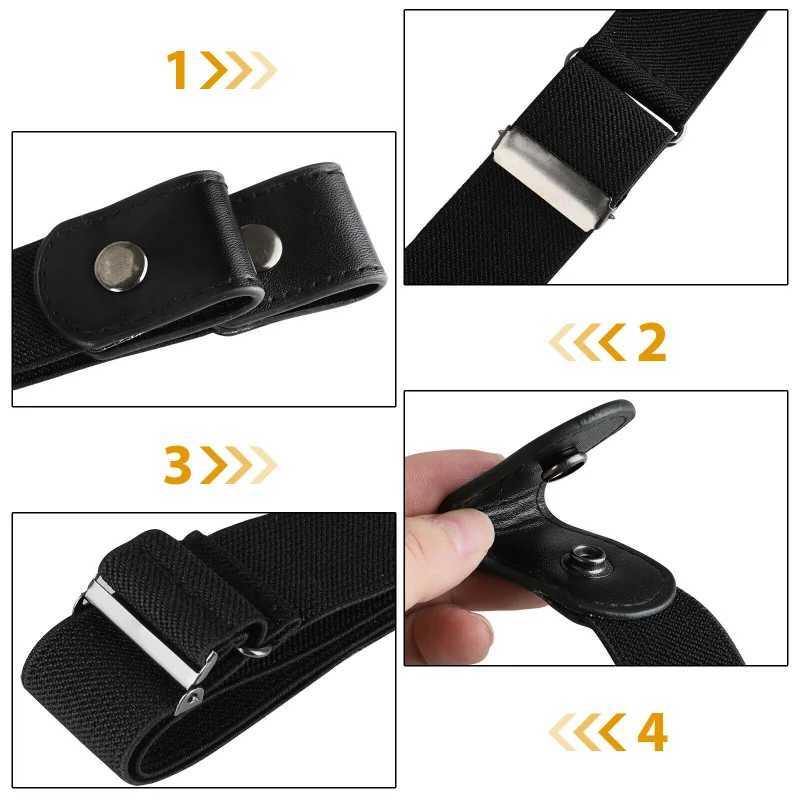 Simple Fashionable Belt Invisible Elastic Versatile Clothing Decoration Jeans Buttonless Elastic Belt Mens Invisible Belt X250614