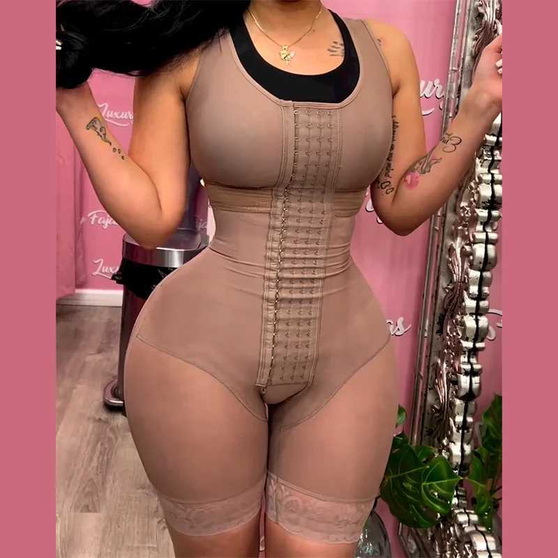 Fajas Colombianas High Compression Flatten Abdomen Body Shaper Tummy Control Butt Lifter Shapewear Waist Bodysuit XJ250614