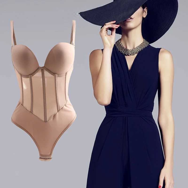 Body shaping corset invisible backless beauty bra wedding dress tuck in sexy body fitting all in one body shape. XJ250614