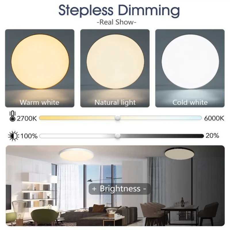 Smart Tuya Ceiling Light WIFI Round RGB APP Remote Dimming Alexa Google Voice Bedroom Living Room Decor LED Ceiling Lamp XJ2500613
