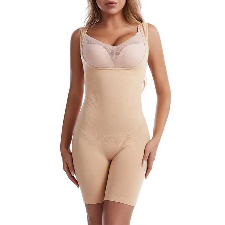 European/American one-piece shapewear belly cinching pants body shaping hip lifting pants gathering one-piece vest for women XJ250614