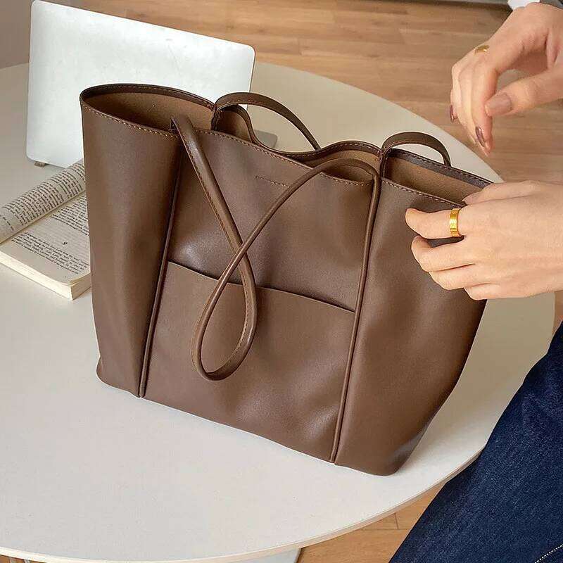 Casual Big Women Totes Designer Female Shoulder Bags Soft Pu Leather Composite Bag Lady Purses And Handbags Large Capacity Black