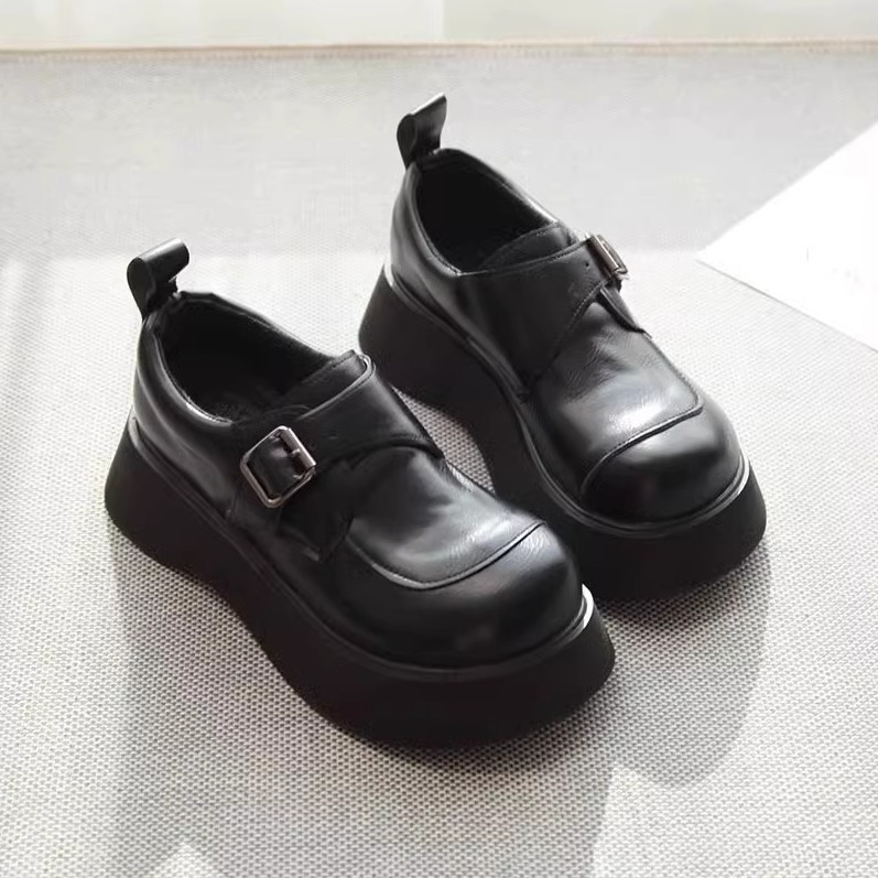 Ddmysports Spring New Thick Soled Loafers For Women Versatile College Comfortable Platform JK Slip On Shoes Outdoor Shoes