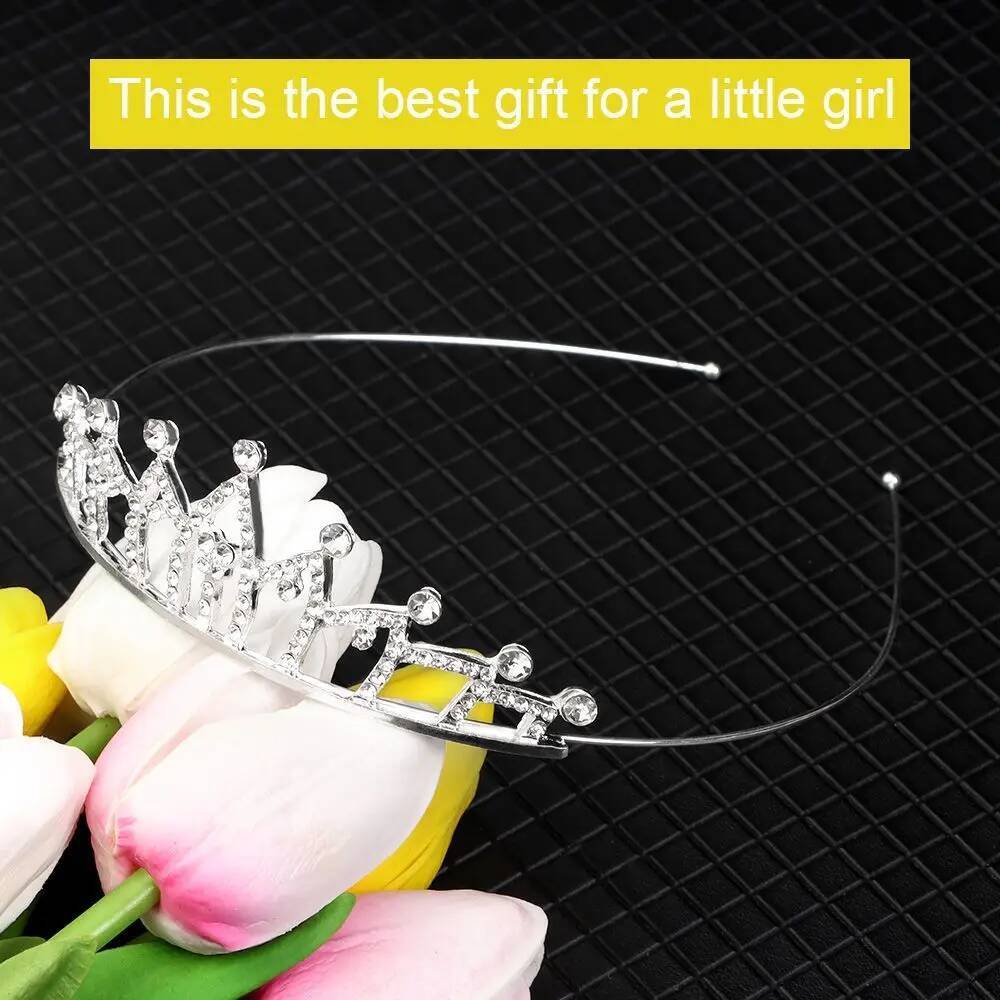 Children Tiaras and Crowns Headband Kids Girls Bridal Crystal Crown Wedding Party Accessiories Hair Jewelry Ornaments Headpiece