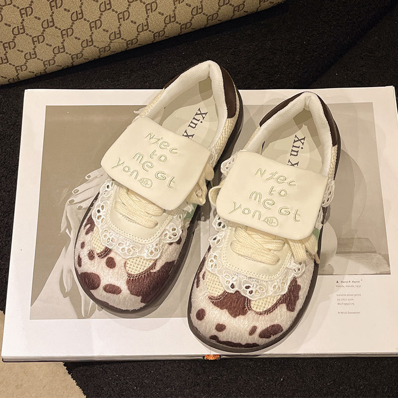 Ddmysports Korean Style Fashion Cute Sweet Puff For Women Summer Breathable Versatile Lightweight Flat Casual German Training Shoes Outdoor Shoes