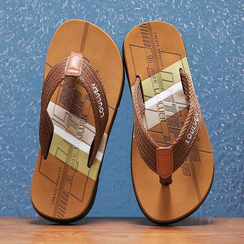 2025 Summer New Mens Slippers Fashion versatile flip-flops Mens slippers Mens Clip Toe Shoes Z250614